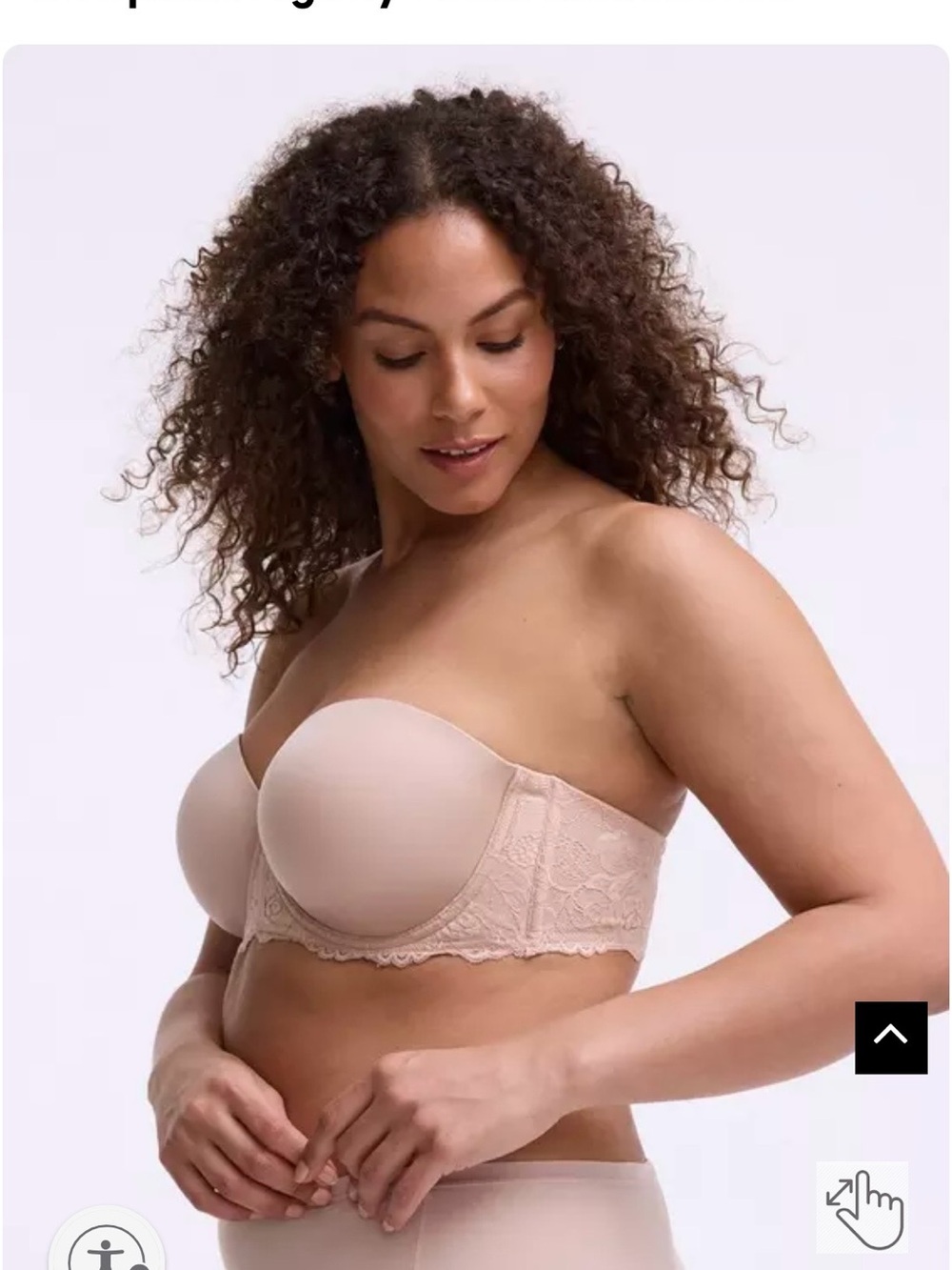 Torrid Strapless Lace-Trim Bra in Nude - Picture 2 of 5